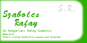 szabolcs rafay business card